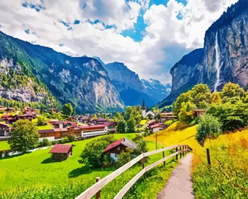 Lauterbrunnen Paint By Numbers