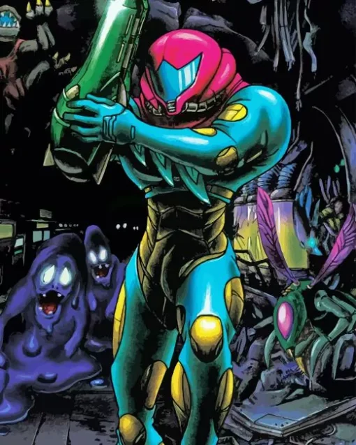 Metroid Art Paint By Numbers