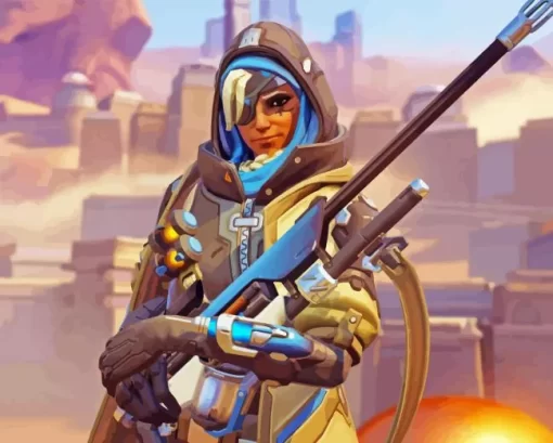 Overwatch Ana Paint By Numbers