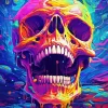 Psychedelic Skull Paint By Numbers