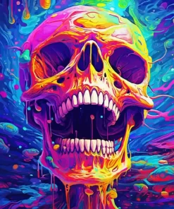 Psychedelic Skull Paint By Numbers