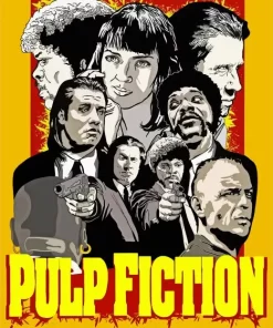 Pulp Fiction Poster Paint By Numbers