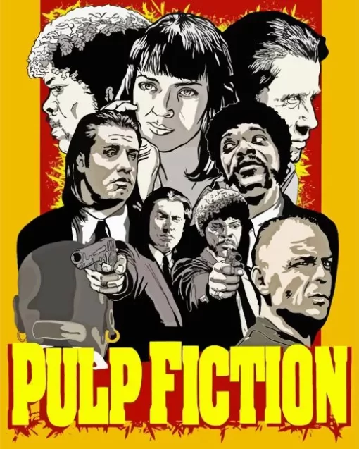 Pulp Fiction Poster Paint By Numbers