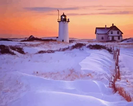 Race Point Lighthouse Paint By Numbers