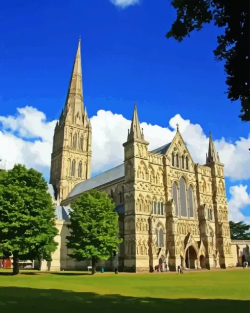 Salisbury Cathedral Paint By Numbers