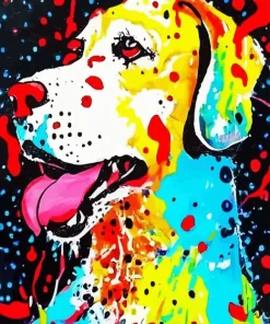 Splatter Dog Paint By Numbers