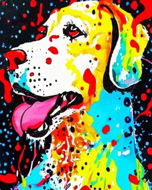 Splatter Dog Paint By Numbers