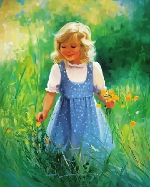 Cute Girl Paint By Numbers