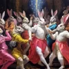 Dancing Rabbits Paint By Numbers