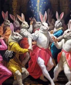 Dancing Rabbits Paint By Numbers