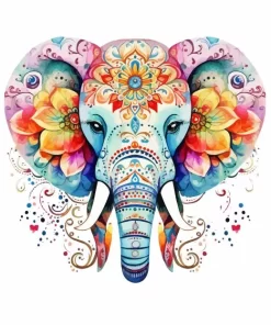 Elephant Mandala Paint By Numbers