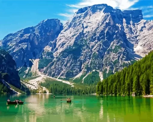 Lake Braies Paint By Numbers