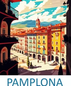 Pamplona Poster Paint By Numbers