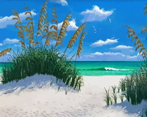 Sea Oats Paint By Numbers