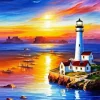 Sunset Lighthouse Paint By Numbers