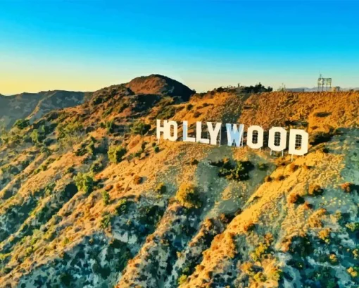 Hollywood Sign Paint By Numbers