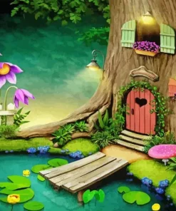 Fantasy House Paint By Numbers