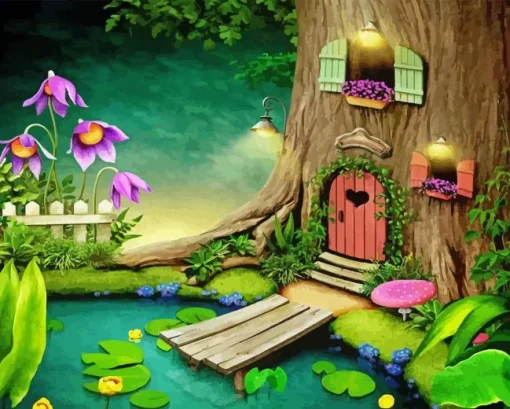 Fantasy House Paint By Numbers