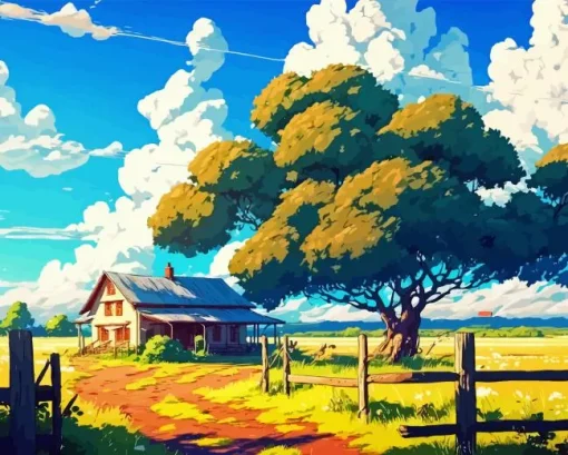 Anime Landscape Paint By Numbers