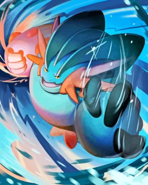 Swampert Pokemon Paint By Numbers