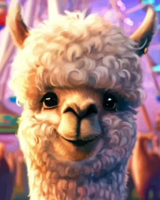 Alpaca Smiling Paint By Numbers