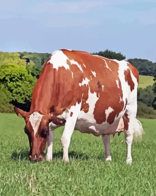 Cool Ayrshire Cattle Paint By Numbers