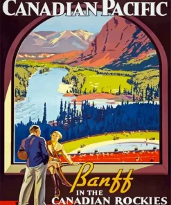 Banff Vintage Poster Paint By Numbers