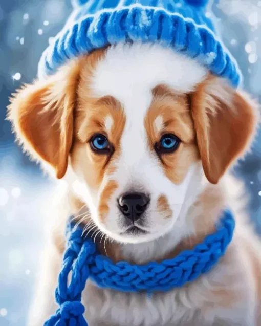 Dog With Hat Paint By Numbers