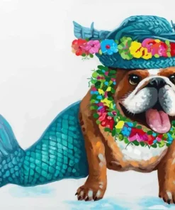 Funny Dog Mermaid Paint By Numbers