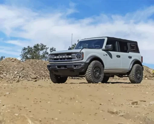 Grey Ford Bronco Paint By Numbers