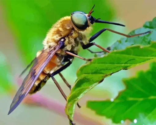 Horse Fly On leaf Paint By Numbers