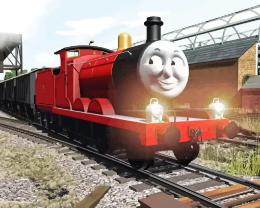 James The Red Engine Paint By Numbers