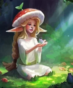 Mushroom Fairy Paint By Numbers