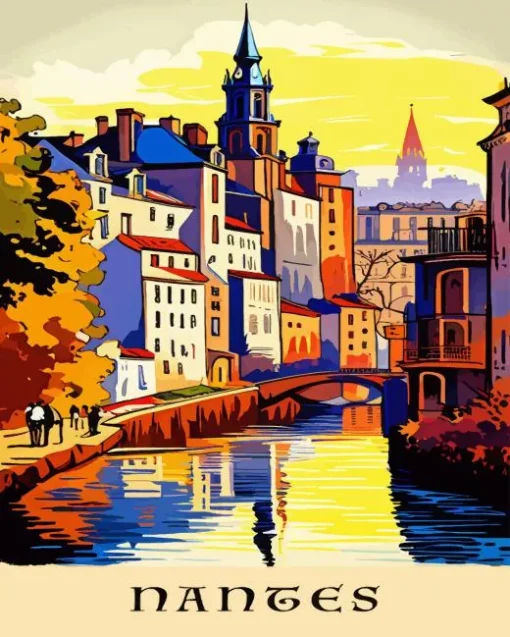 Nantes France Poster Paint By Numbers