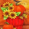 Sunflowers Pumpkin Paint By Numbers
