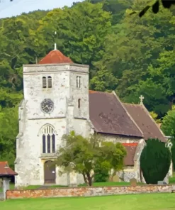 Bradenham Church Paint By Numbers
