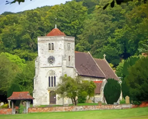 Bradenham Church Paint By Numbers