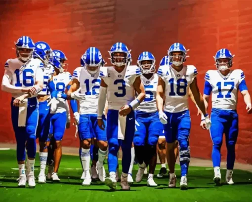 Byu Football Players Paint By Numbers