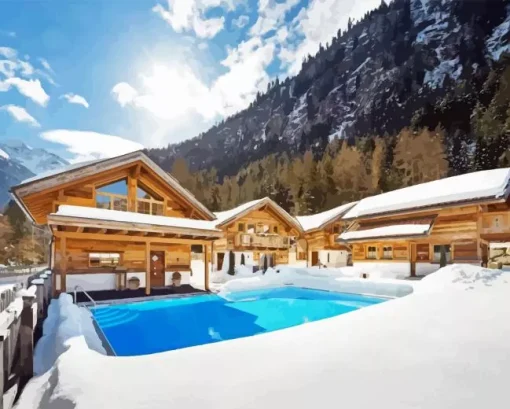 Cabin In Pitztal Paint By Numbers