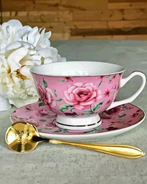 Cup And Saucer Paint By Numbers