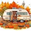 Fall Camper Van Paint By Numbers