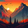 Mountain Sunrise Paint By Numbers