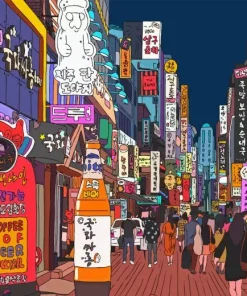 Korean Street Paint By Numbers