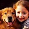 Little Girl With Puppy Paint By Numbers