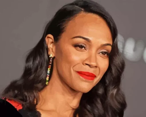 Cool Zoe Saldana Paint By Numbers