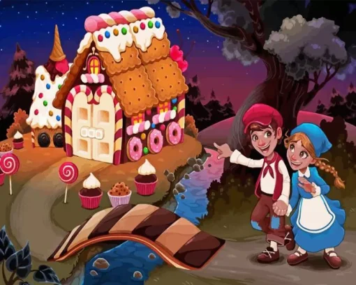 Hansel And Gretel House Paint By Numbers
