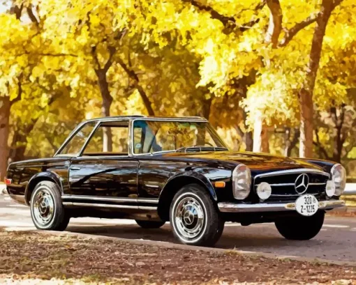 Classic Mercedes 200 Sl Paint By Numbers
