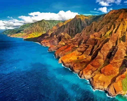 Napali Coast Paint By Numbers