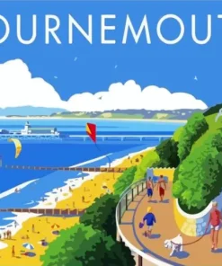 Bournemouth Poster Paint By Numbers
