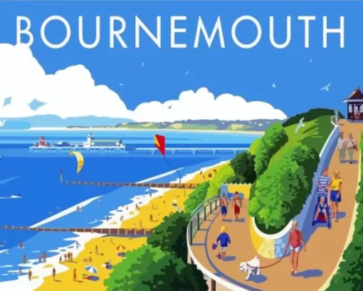 Bournemouth Poster Paint By Numbers